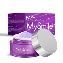 MySmile Pap Natural Mint Teeth Whitening Powder 1.04 oz in bright purple