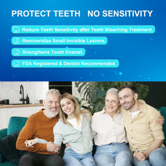 Teeth tray filled with remineralization gel