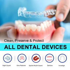 Brighter and clearer dentures after cleaning