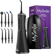 MySmile LP211 cordless water flosser Midnight Black – front view