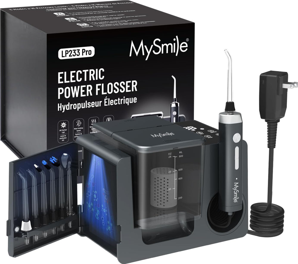 Front view of MySmile LP233 Pro in graphite grey
