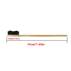Compact 6.5-inch bamboo toothbrush for easy storage