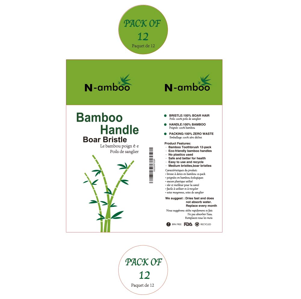 Eco-friendly, plastic-free packaging for toothbrushes