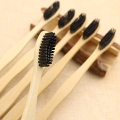 N-amboo bamboo toothbrush in use