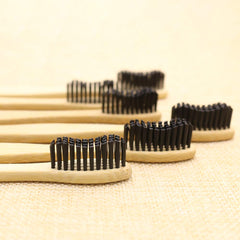 N-amboo toothbrush with wavy bristles