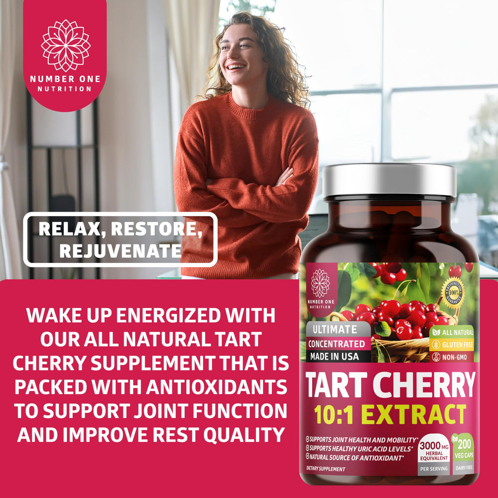 Non-GMO and gluten-free tart cherry capsules