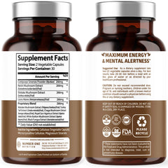 Close-up of 60 vegan capsules