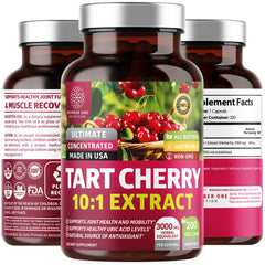 N1N Premium Tart Cherry Extract Capsules – 200 veggie caps