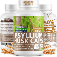 N1N Premium Psyllium Husk Capsules bottle with label