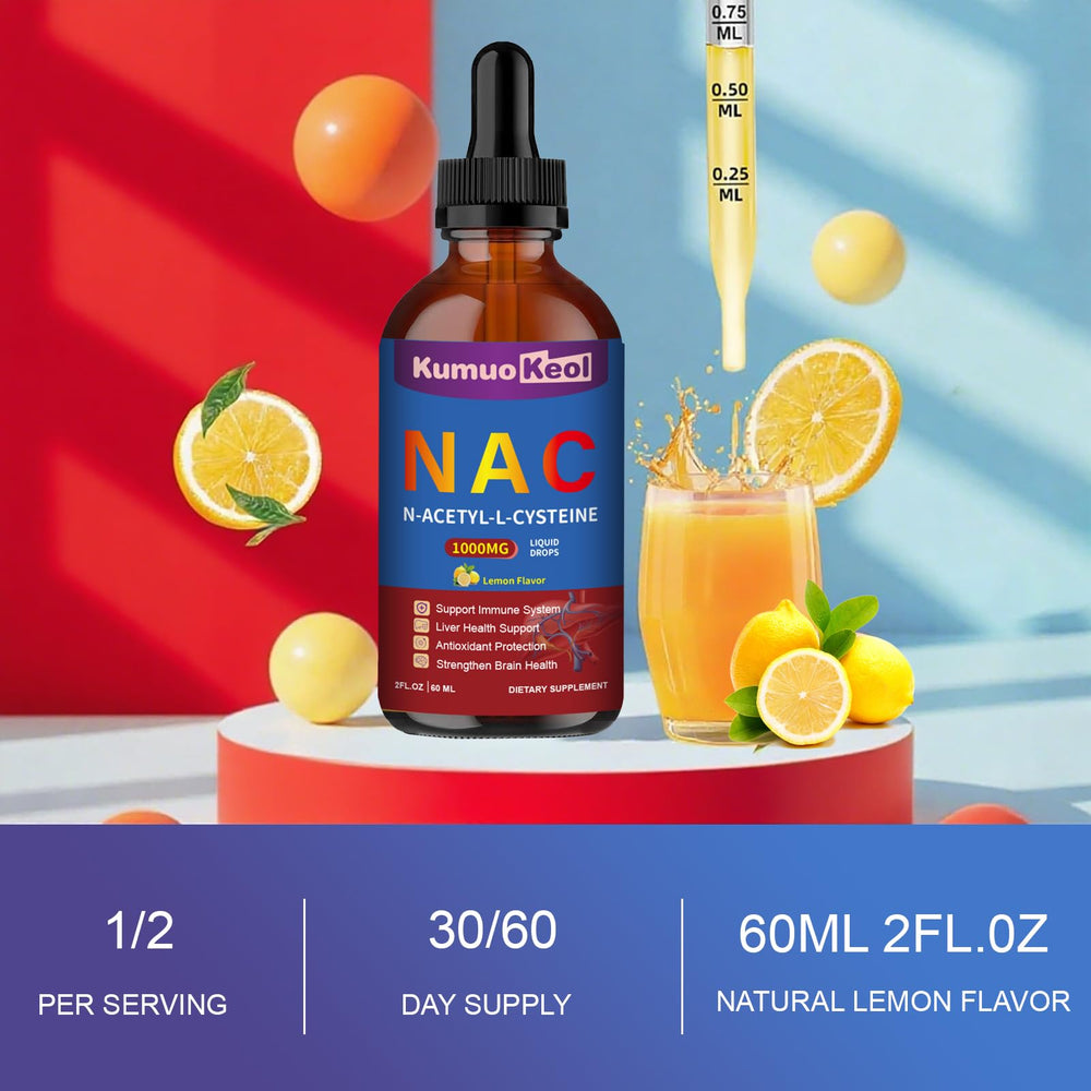 Lemon-flavored NAC liquid drops packaging
