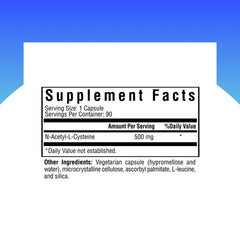 NAC 500 mg capsules being poured from bottle