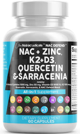 NAC Defend bottle and supplement ingredients