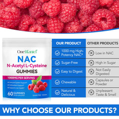 Non-GMO, gluten-free NAC Gummies with natural flavors