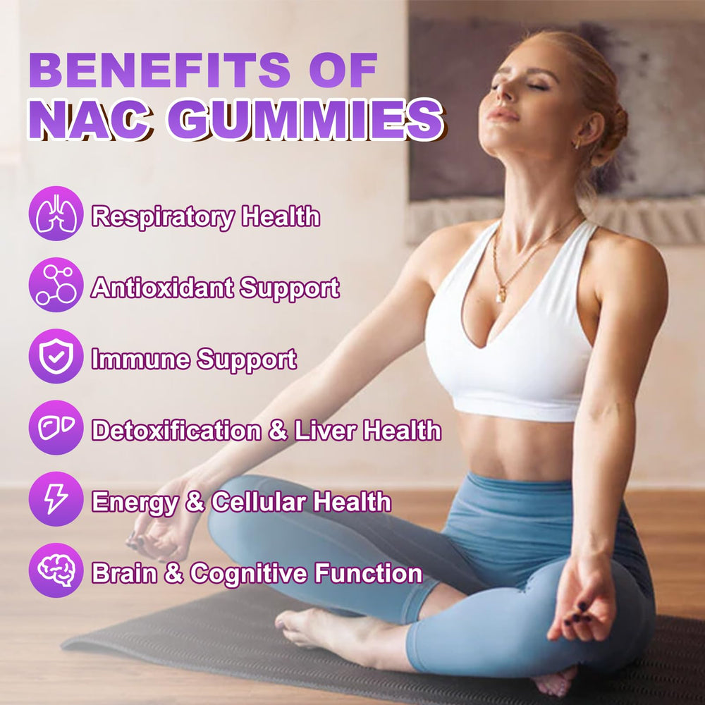 NAC Gummies suitable for both kids and adults with blueberry flavor