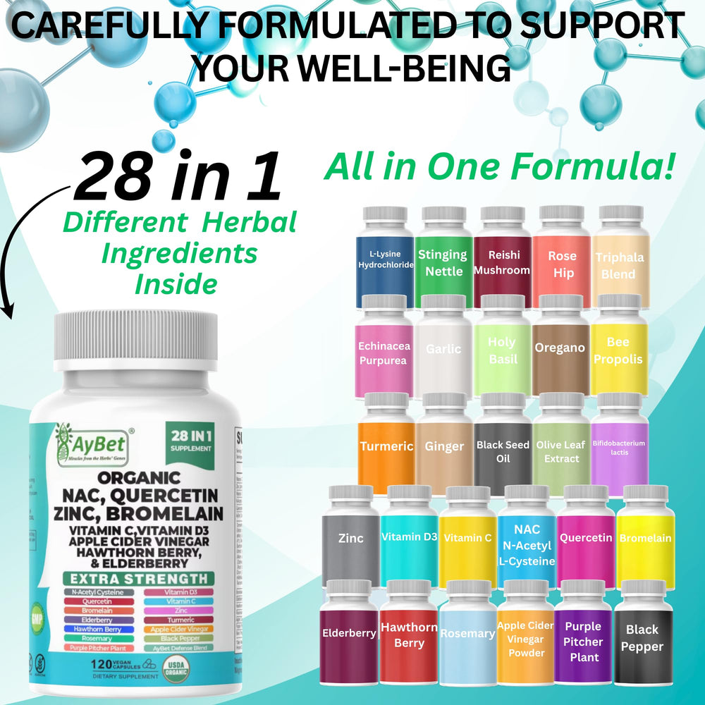 Close-up of AyBet immune support supplement bottle label – image 2