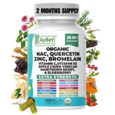 NAC Quercetin Zinc Bromelain supplement bottle front label