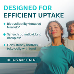 Antioxidant 8-in-1 blend visuals with CoQ10 and others