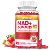 Front view of NAD+ Gummies 1200mg liposomal formula