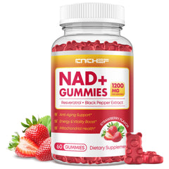 Front view of NAD+ Gummies 1200mg liposomal formula