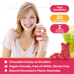 60-count bottle packaging for NAD+ Gummies