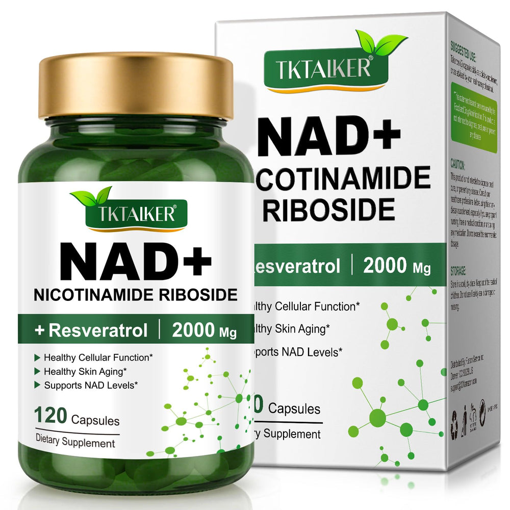 NAD+ 2000 mg extra strength supplement bottle for women and men – front view
