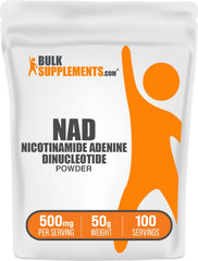 NAD powder 500 mg per serving in a 50 g pack