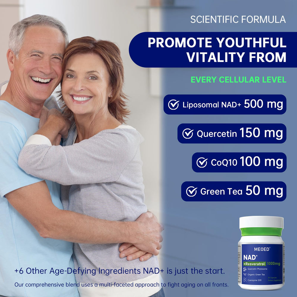Ingredient highlights: Trans-Resveratrol, CoQ10, Quercetin and organic green tea