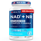 Front view of NAD Supplement 1119 mg with NR bottle