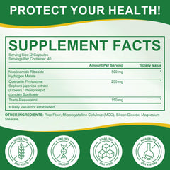 Open NAD Supplement bottle showing capsules