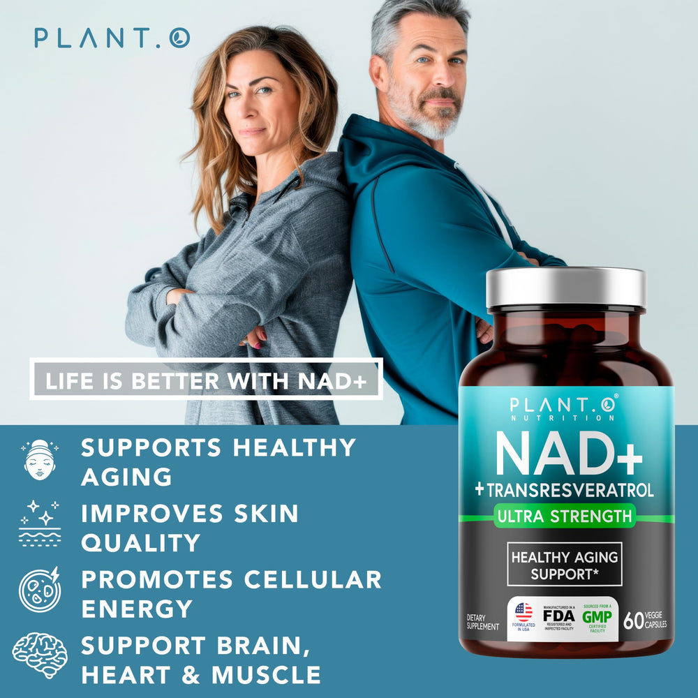 NAD+ 500mg with 300mg Resveratrol bottle close-up