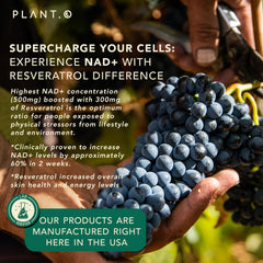 NAD and Resveratrol capsules product shot