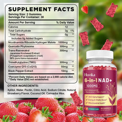 NAD Gummies Strawberry 60ct bottle label close-up