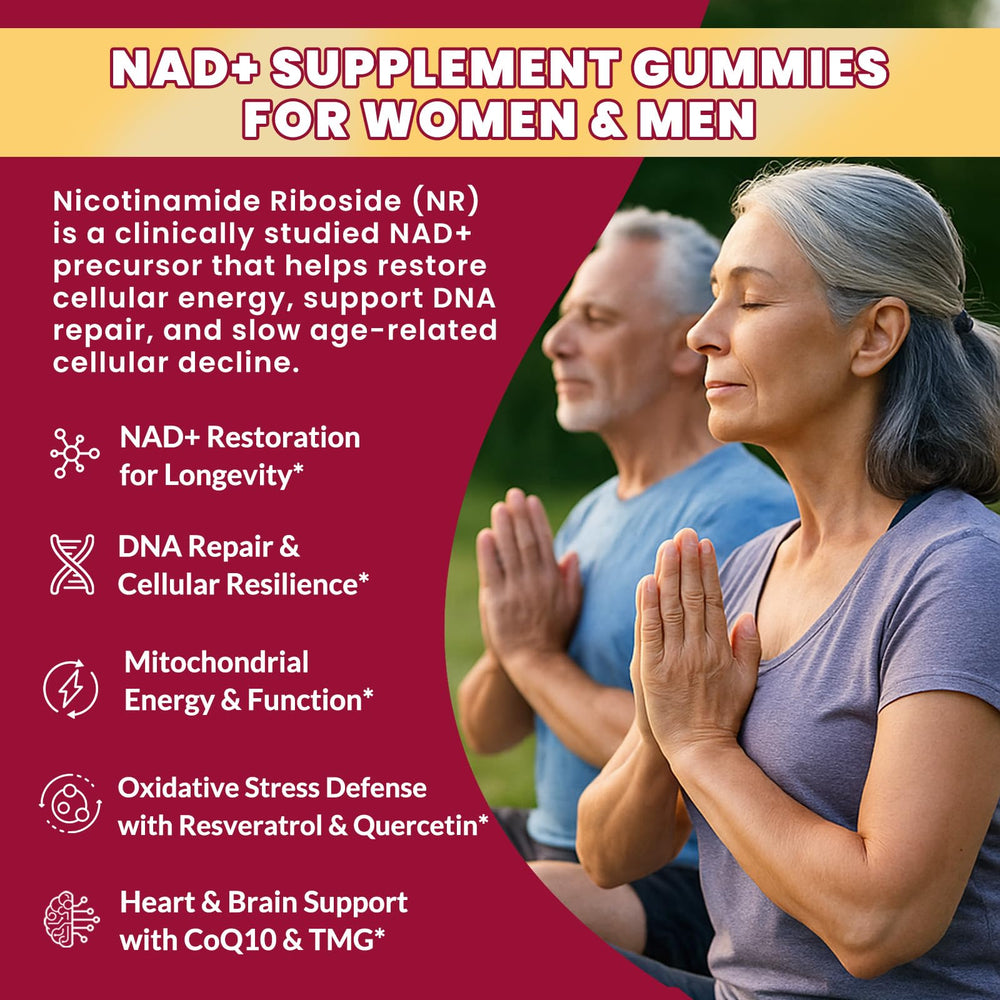 NAD Gummies bottle packaging and blister pack