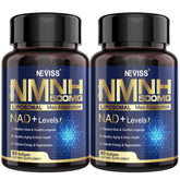 NAD+ NMNH liposomal supplement bottle – 500mg per softgel