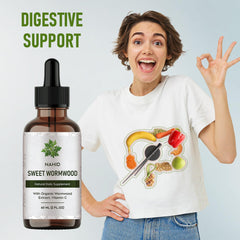 Nahid Organic Wormwood Extract label emphasizes pure ingredients for gentle digestion.