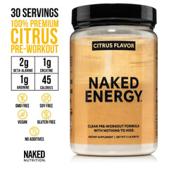 Close-up of Citrus Energy powder and scoop