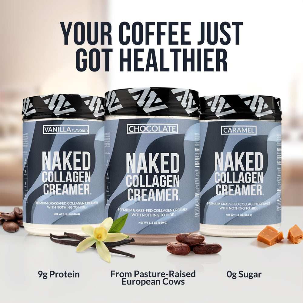 Nutrition facts panel for Naked Collagen Coffee Creamer Vanilla