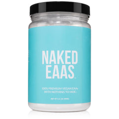 Front view of Naked EAAs 500g powder tub