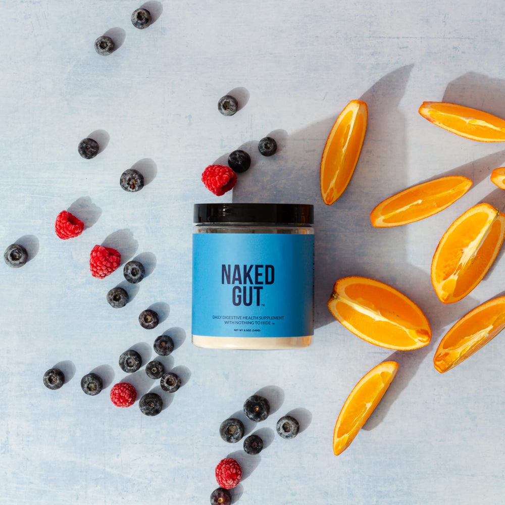 Naked Gut packaging and container