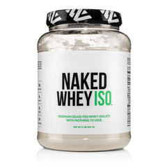 Naked Whey Isolate protein tub - front view