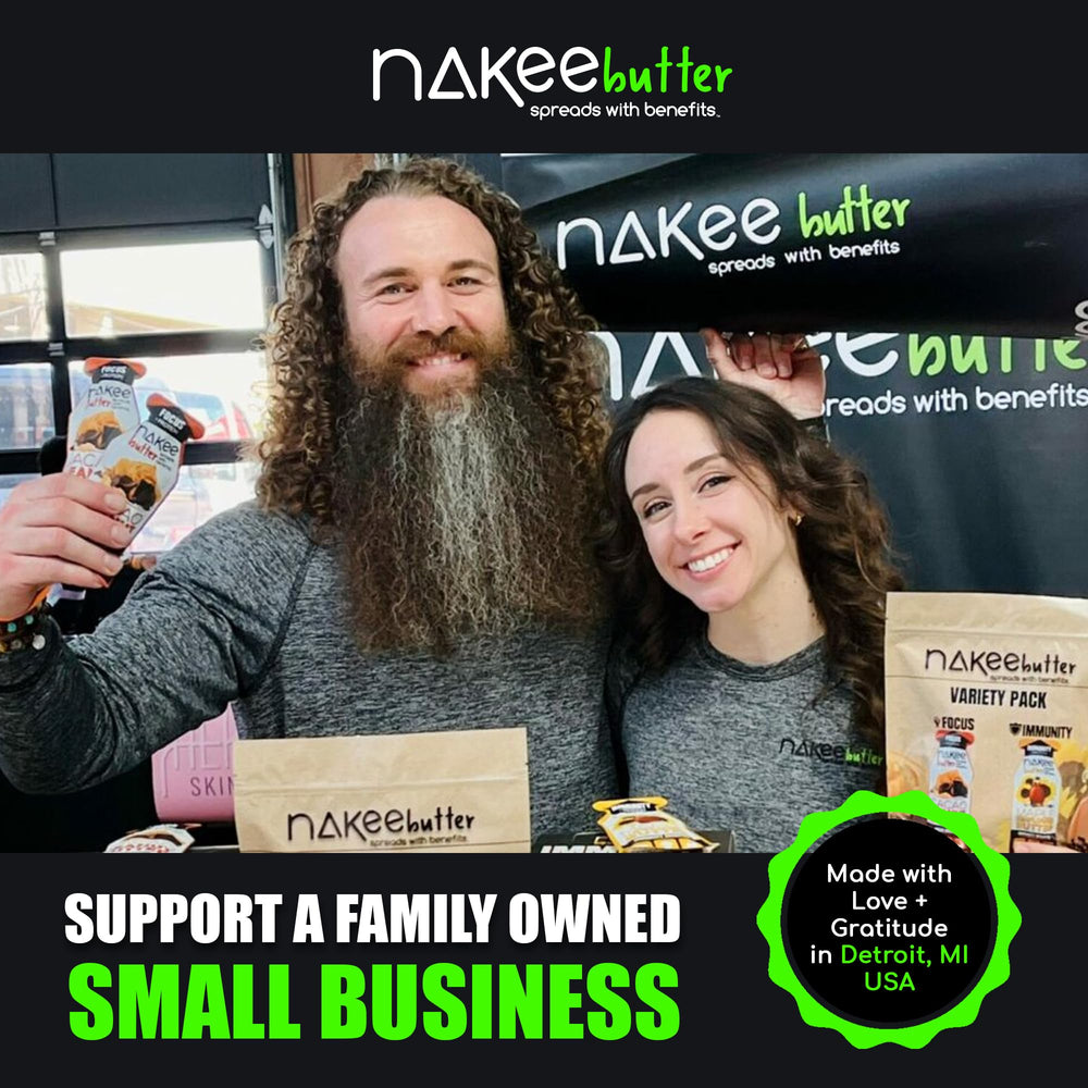 Nakee Butter C8 MCT Oil shown with coffee or smoothie