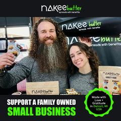 Nakee Butter C8 MCT Oil shown with coffee or smoothie