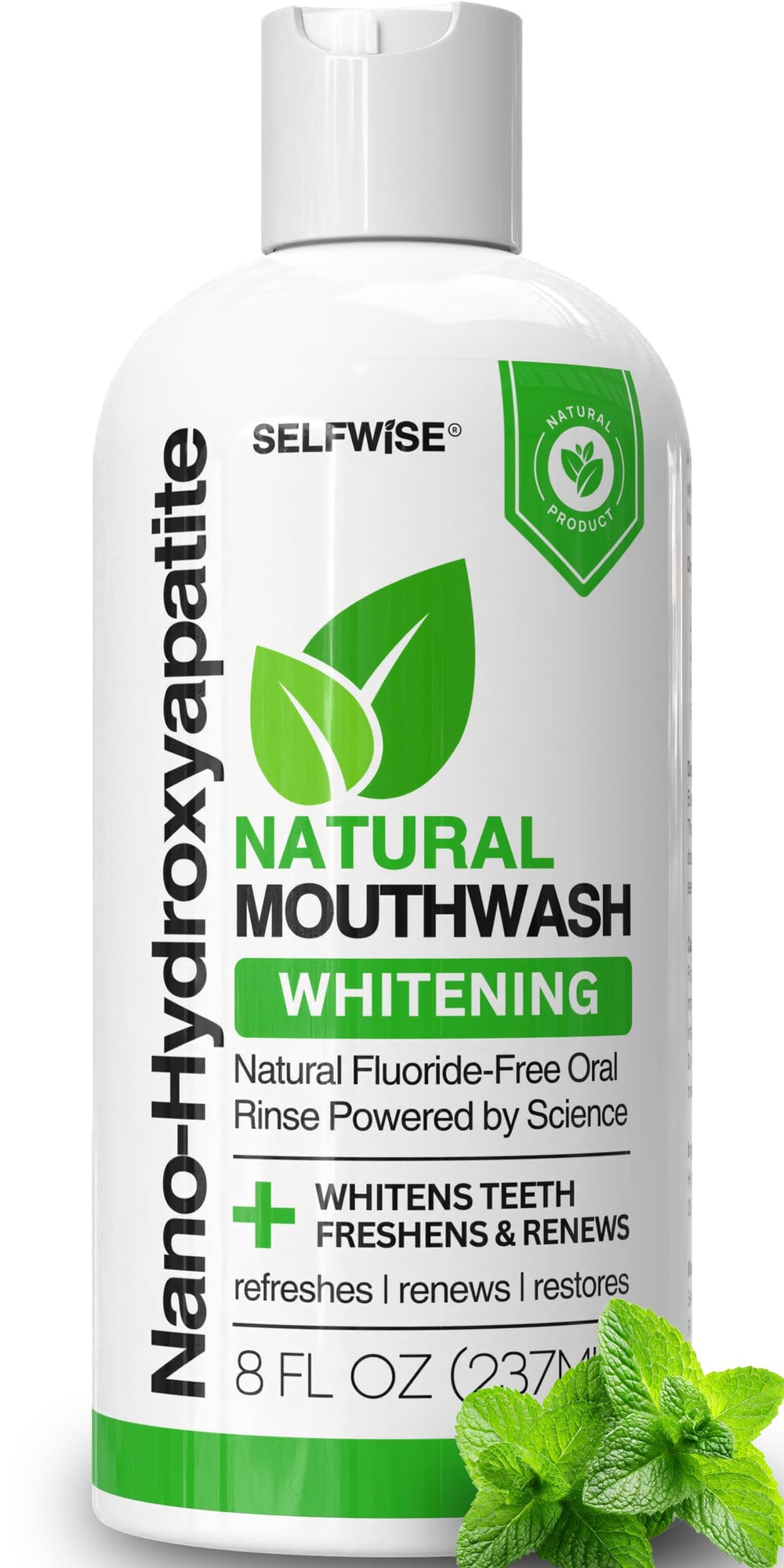Bottle of Nano-Hydroxyapatite Mouthwash with Xylitol