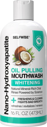 Bottle of Nano-Hydroxyapatite Oil Pulling Mouthwash 16oz