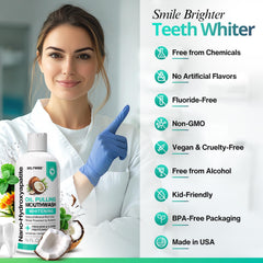 USA-made natural fluoride-free oral care mouthwash