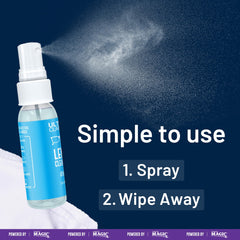 Made in USA label on Nano Magic Eyeglass Cleaning Spray packaging