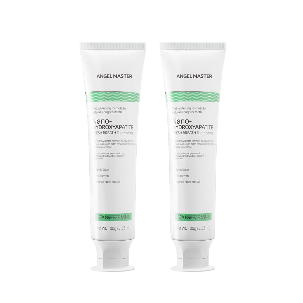 Front view of Nano Hydroxyapatite Toothpaste box and tube
