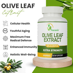 Front view of Naravis Olive Leaf Extract bottle
