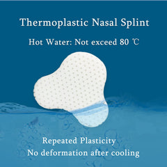 Close-up of the thermoplastic nasal splints material
