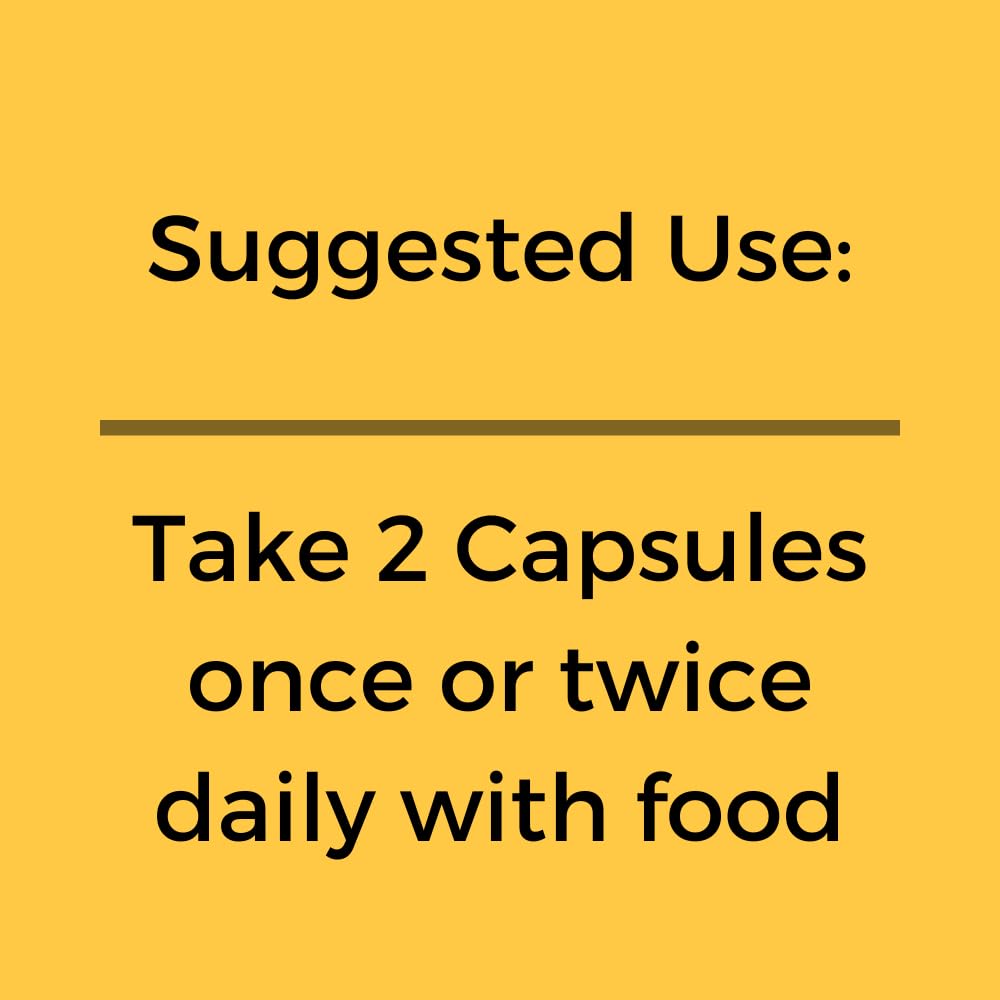 Suggested use: two capsules with food and water